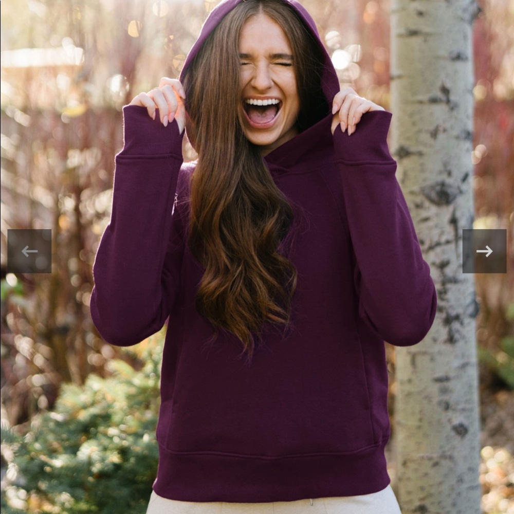 NWT / NIB Zyia Oh So Soft Plum Hoodie L